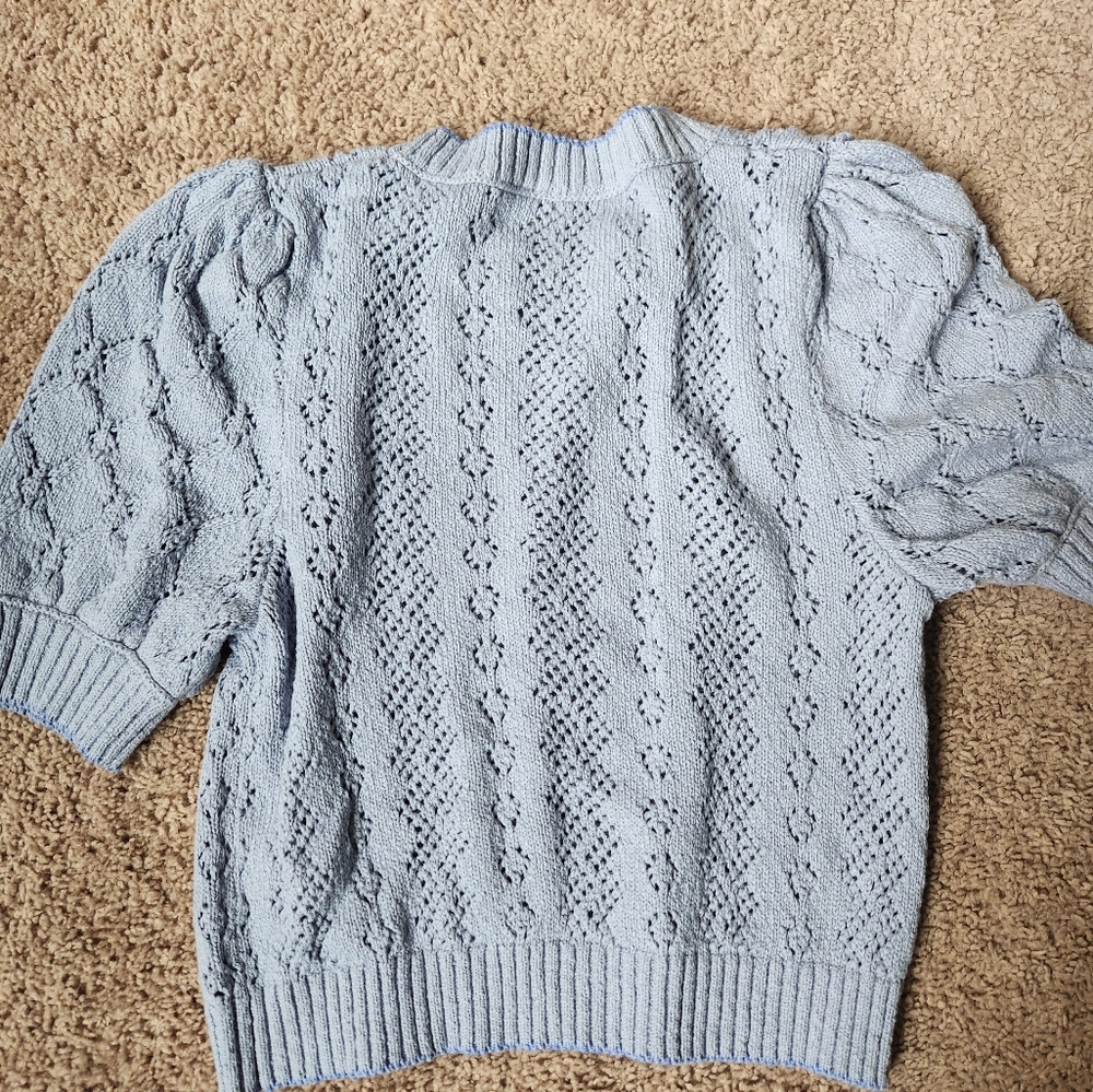 Free People Women's Eloise Pullover Blue Small - Picture 5 of 5
